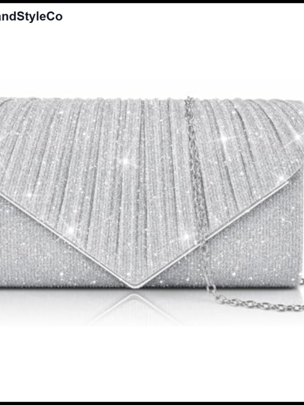 Sequin Clutch Purse Envelope Evening Bag with Chain